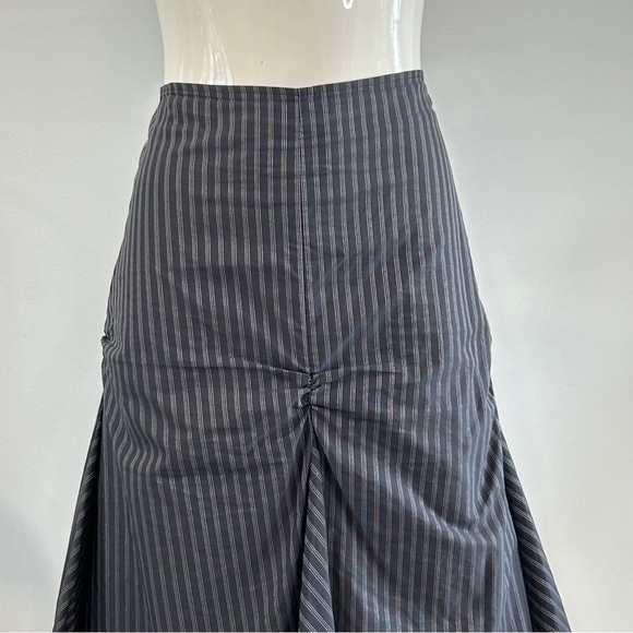 Dark Fairy Princess Pinstriped Steampunk Layered Midi Skirt - Picture 5 of 16